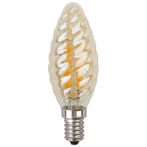 Лампа светодиодная филаментная ЭРА E14 7W 2700K золотая F-LED BTW-7W-827-E14 gold Лампа светодиодная филаментная ЭРА E14 7W 2700K золотая F-LED BTW-7W-827-E14 gold