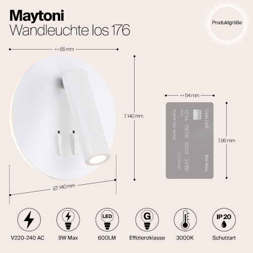 Светодиодный спот Maytoni Ios 176 C176-WL-01-6W-W Светодиодный спот Maytoni Ios 176 C176-WL-01-6W-W