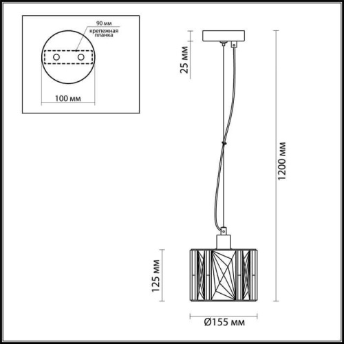 Подвесной светильник Odeon Light Brittani 4119/1 Подвесной светильник Odeon Light Brittani 4119/1