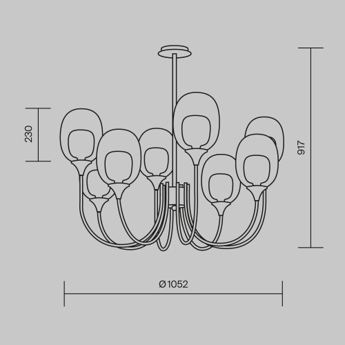 Подвесная люстра Maytoni Aura MOD016PL-08BS Подвесная люстра Maytoni Aura MOD016PL-08BS
