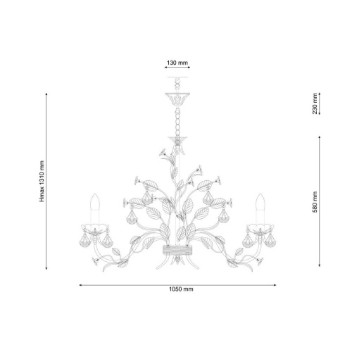 Подвесная люстра Lucia Tucci Fiori Di Rose 1770.10 Подвесная люстра Lucia Tucci Fiori Di Rose 1770.10
