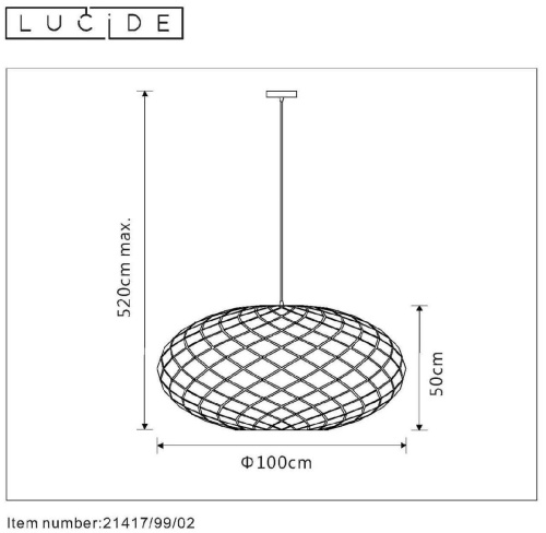 Подвесной светильник Lucide Wolfram 21417/99/02 Подвесной светильник Lucide Wolfram 21417/99/02