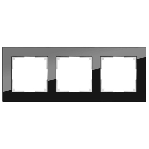 Рамка Werkel Favorit на 3 поста черный WL01-Frame-03 4690389063411 Рамка Werkel Favorit на 3 поста черный WL01-Frame-03 4690389063411