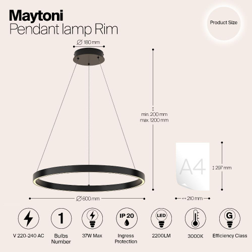 Подвесной светильник Maytoni MOD058PL-L32B3K Подвесной светильник Maytoni MOD058PL-L32B3K