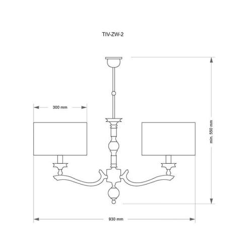 Подвесная люстра Kutek Mood Tivoli TIV-ZW-2 (N) Подвесная люстра Kutek Mood Tivoli TIV-ZW-2 (N)