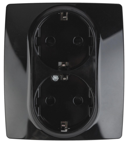 Розетка ЭРА 12 2x2P E Schuko со шторками 16A 250V 12-2104-06 Б0014704 Розетка ЭРА 12 2x2P E Schuko со шторками 16A 250V 12-2104-06 Б0014704