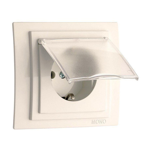 Розетка 2К+З Mono Electric Larissa 16A 250V с крышкой винтовое подключение слоновая кость 103-010121-118 Розетка 2К+З Mono Electric Larissa 16A 250V с крышкой винтовое подключение слоновая кость 103-010121-118