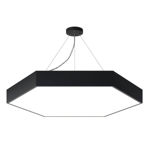 Подвесной светодиодный cветильник Geometria ЭРА Hexagon SPO-122-B-40K-066 66Вт 4000К черный Б0050553