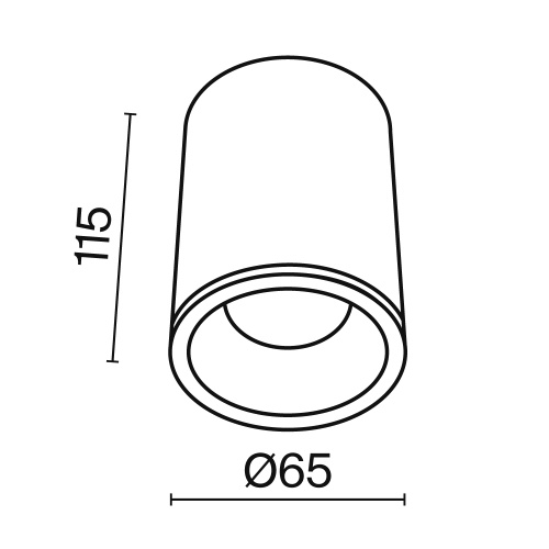 Потолочный светильник Technical C029CL-01-S-B Потолочный светильник Technical C029CL-01-S-B