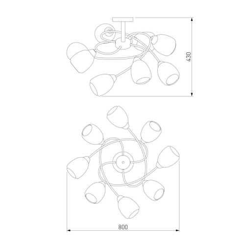 Потолочная люстра Eurosvet Noemi 30168/8 матовое серебро Потолочная люстра Eurosvet Noemi 30168/8 матовое серебро