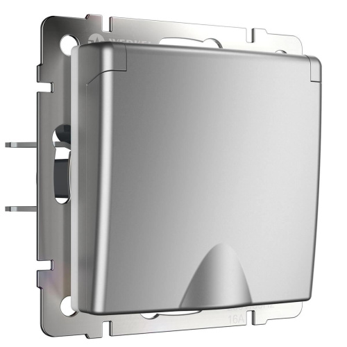 Розетка Werkel с заземлением с защитной крышкой и шторками WL06-SKGSC-01-IP44 4690389053917