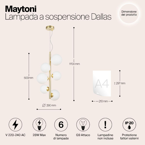 Подвесной светильник Maytoni MOD545PL-06BS Подвесной светильник Maytoni MOD545PL-06BS