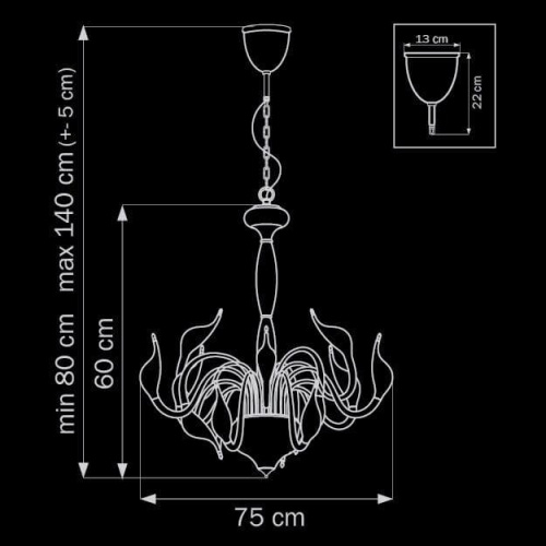 Подвесная люстра Lightstar Cigno Collo Ch 751124 Подвесная люстра Lightstar Cigno Collo Ch 751124