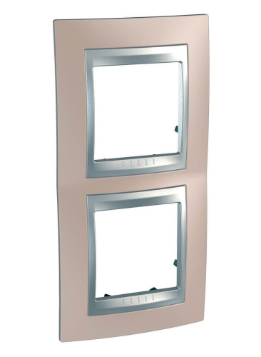 Рамка 2-постовая вертикальная Schneider Electric Unica Top MGU66.004V.096 Рамка 2-постовая вертикальная Schneider Electric Unica Top MGU66.004V.096