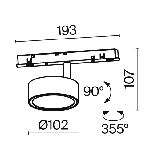 Трековый светильник Technical TR040-4-18WTW-DD-B Трековый светильник Technical TR040-4-18WTW-DD-B