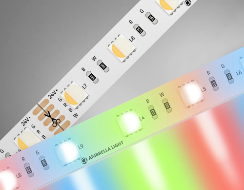Светодиодная лента Ambrella Light 10W/m 60LED/m 5050SMD RGBW+холодный белый 5M GS4403 Светодиодная лента Ambrella Light 10W/m 60LED/m 5050SMD RGBW+холодный белый 5M GS4403