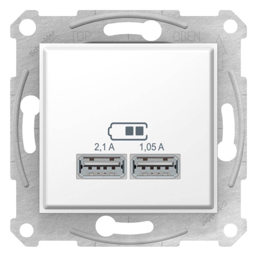 Розетка компьютерная 2xUSB Schneider Electric Sedna 2,1A SDN2710221 Розетка компьютерная 2xUSB Schneider Electric Sedna 2,1A SDN2710221
