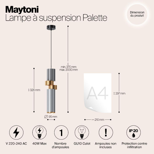 Подвесной светильник Maytoni Palette MOD303PL-01CFL2 Подвесной светильник Maytoni Palette MOD303PL-01CFL2