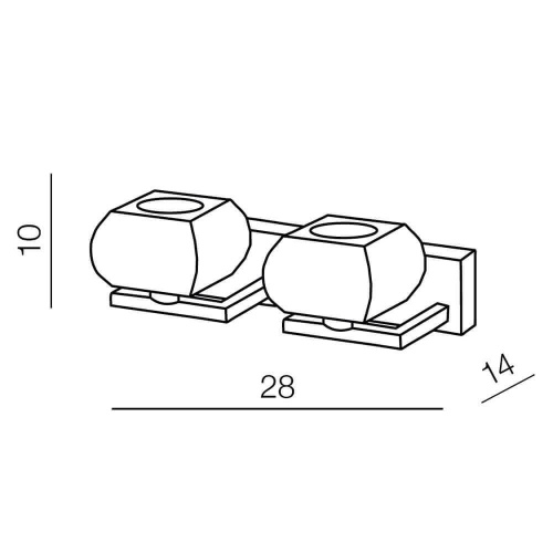 Бра Azzardo Rubic 2 wall AZ0491 Бра Azzardo Rubic 2 wall AZ0491