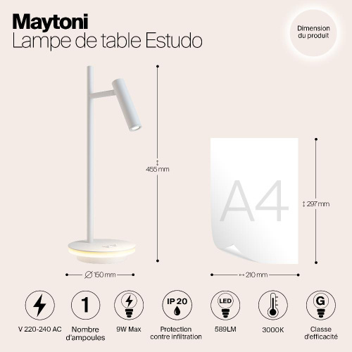 Настольная лампа Maytoni Estudo Z010TL-L8W3K Настольная лампа Maytoni Estudo Z010TL-L8W3K