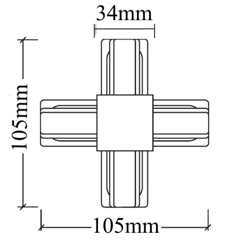 Коннектор X-образный Crystal Lux CLT 0.211 09 BL