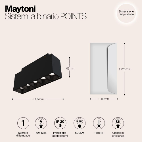 Трековый светодиодный светильник для магнитного шинопровода Maytoni Track lamps TR014-2-10W3K-B Трековый светодиодный светильник для магнитного шинопровода Maytoni Track lamps TR014-2-10W3K-B