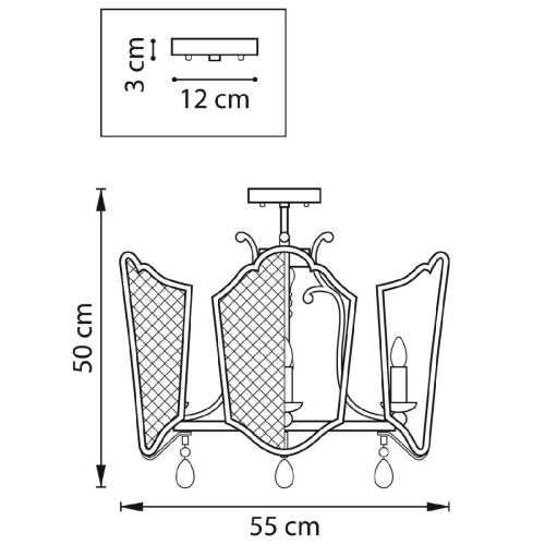 Подвесная люстра Lightstar Castello 744057 Подвесная люстра Lightstar Castello 744057