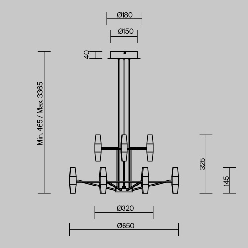 Подвесной светильник Maytoni MOD401PL-L72BS3K Подвесной светильник Maytoni MOD401PL-L72BS3K