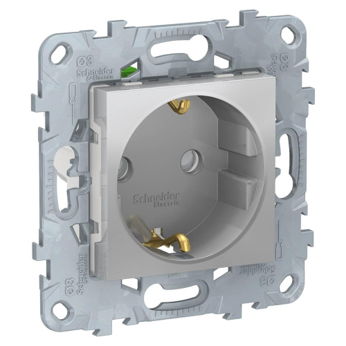 Розетка Schneider Electric Unica New с/з со шторками NU505730 Розетка Schneider Electric Unica New с/з со шторками NU505730