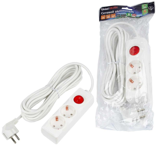 Удлинитель Uniel Ultra 2гн х 5м с/з S-GCU2-5B White UL-00010012 Удлинитель Uniel Ultra 2гн х 5м с/з S-GCU2-5B White UL-00010012