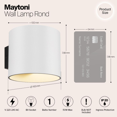 Бра Maytoni Rond C066WL-01W Бра Maytoni Rond C066WL-01W