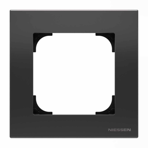Рамка 1-постовая ABB Sky чёрный бархат 2CLA857100A1501 Рамка 1-постовая ABB Sky чёрный бархат 2CLA857100A1501