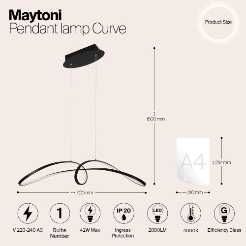 Подвесной светильник Maytoni MOD156PL-L52B4K Подвесной светильник Maytoni MOD156PL-L52B4K