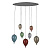 Подвесная люстра Ideal Lux Clown SP7 Color 100937