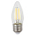 Лампа светодиодная филаментная ЭРА E27 5W 2700K прозрачная F-LED B35-5W-827-E27