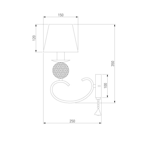 Бра Eurosvet 60089/1 античная бронза Бра Eurosvet 60089/1 античная бронза