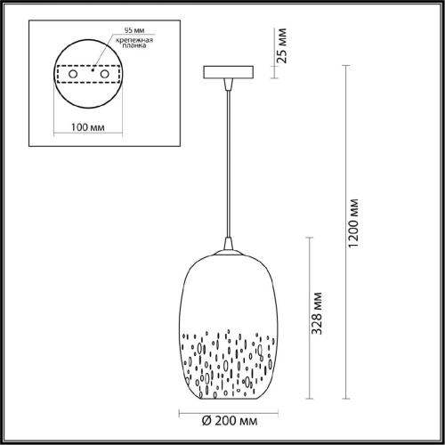 Подвесной светильник Odeon Light Airly 4819/1 Подвесной светильник Odeon Light Airly 4819/1