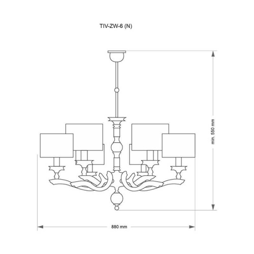 Подвесная люстра Kutek Mood Tivoli TIV-ZW-6 (N) Подвесная люстра Kutek Mood Tivoli TIV-ZW-6 (N)