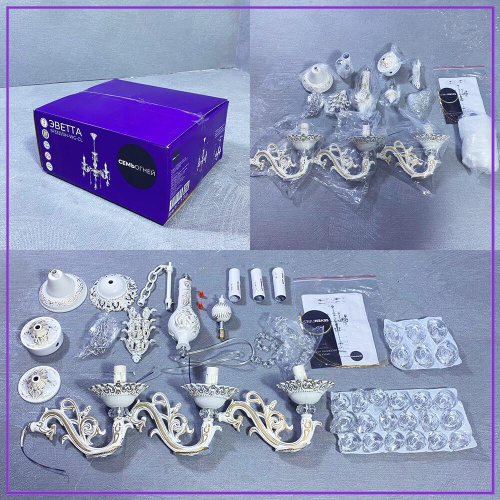 Подвесная люстра Seven Fires Evetta SF3331/3H-WG-CL Подвесная люстра Seven Fires Evetta SF3331/3H-WG-CL