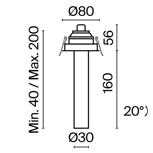Встраиваемый светильник Technical C140RS-L200-7W3K-W Встраиваемый светильник Technical C140RS-L200-7W3K-W