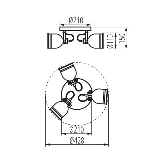 Спот Kanlux DERATO EL-3O B-SR 35644 Спот Kanlux DERATO EL-3O B-SR 35644
