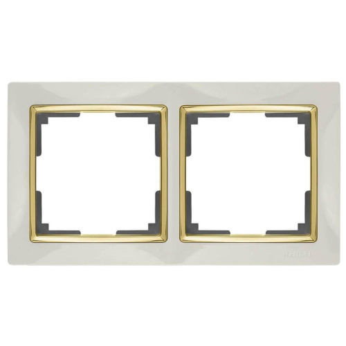 Рамка Werkel Snabb на 2 поста слоновая кость/золото WL03-Frame-02-ivory/GD 4690389083891 Рамка Werkel Snabb на 2 поста слоновая кость/золото WL03-Frame-02-ivory/GD 4690389083891