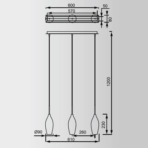 Подвесной светильник Zumaline Champagne MD2101B-3W Подвесной светильник Zumaline Champagne MD2101B-3W