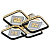 Потолочная светодиодная люстра Profit Light 8051/4 WHT+BLK B