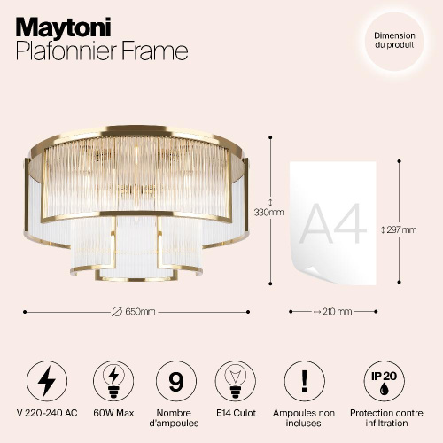 Потолочный светильник Maytoni MOD174CL-09G Потолочный светильник Maytoni MOD174CL-09G