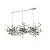 Подвесная люстра Crystal Lux GARDEN SP3х3 L1200 CHROME