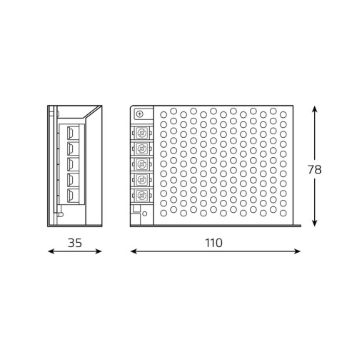 Блок питания Gauss 40W 12V IP20 BT502 Блок питания Gauss 40W 12V IP20 BT502