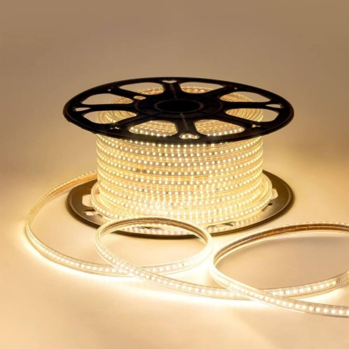 Светодиодная влагозащищенная лента OGM 7W/m 120LED/m 2835SMD теплый белый 50M O17-07 Светодиодная влагозащищенная лента OGM 7W/m 120LED/m 2835SMD теплый белый 50M O17-07