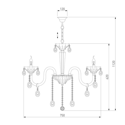 Подвесная люстра Bogates Lecce 310/8 Strotskis Подвесная люстра Bogates Lecce 310/8 Strotskis