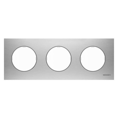Рамка 3-постовая ABB Sky Moon нержавеющая сталь 2CLA867300A4001